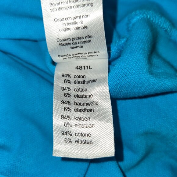 Lacoste Men’s Polo Shirt Size 7 (XL) Turquoise Blue & Navy – Crocodile Logo - Picture 4 of 12